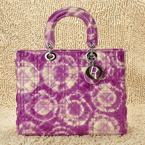 replica jumbo lady dior multicolor patent leather 6323 purple